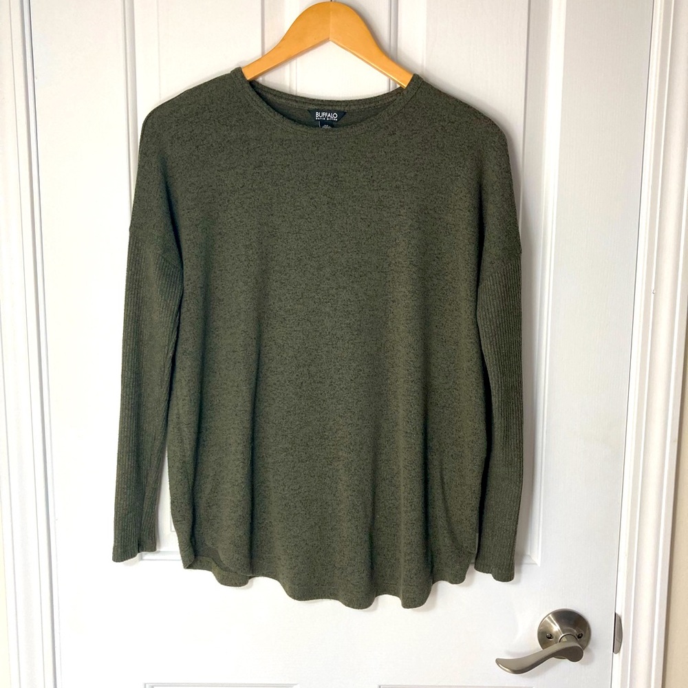 Buffalo Soft Green Marled Sweater